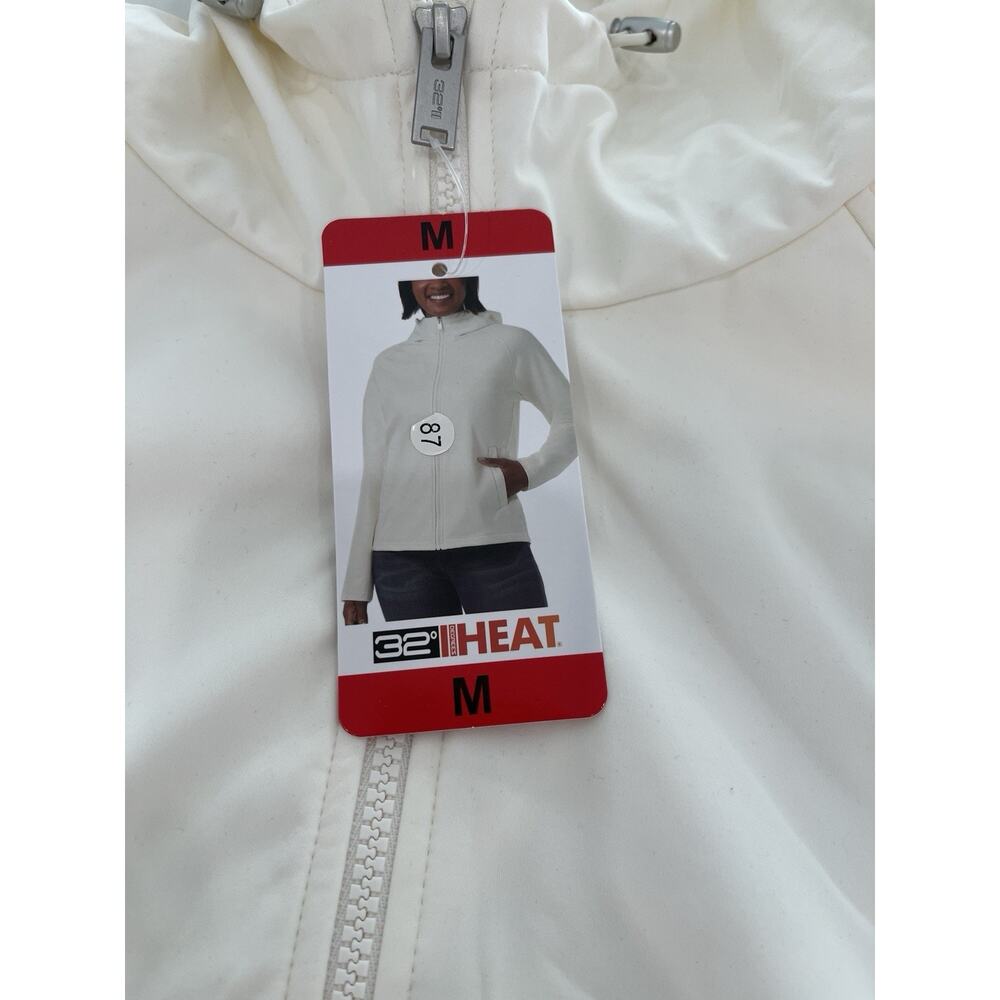 32‎ Degrees Heat M Womens Cream Full-Zip Hoodie Jacket Softshell